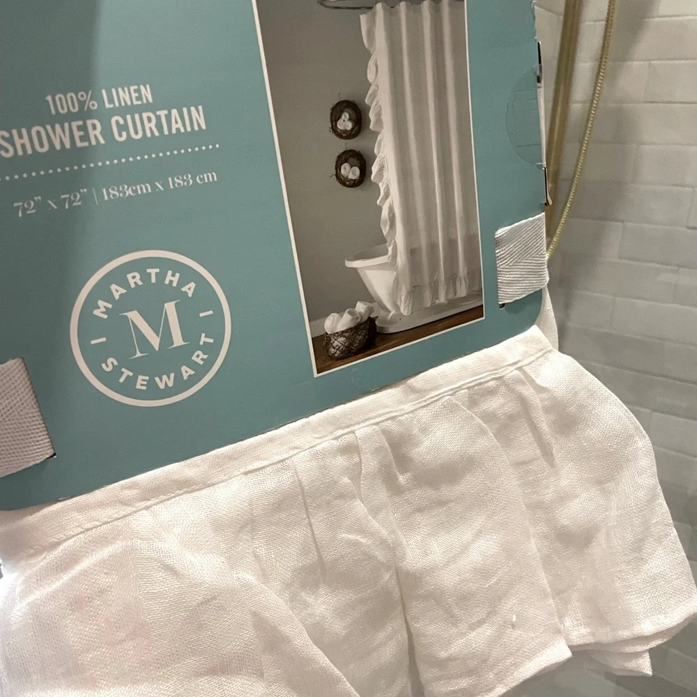 Martha Stewart 100%linen shower